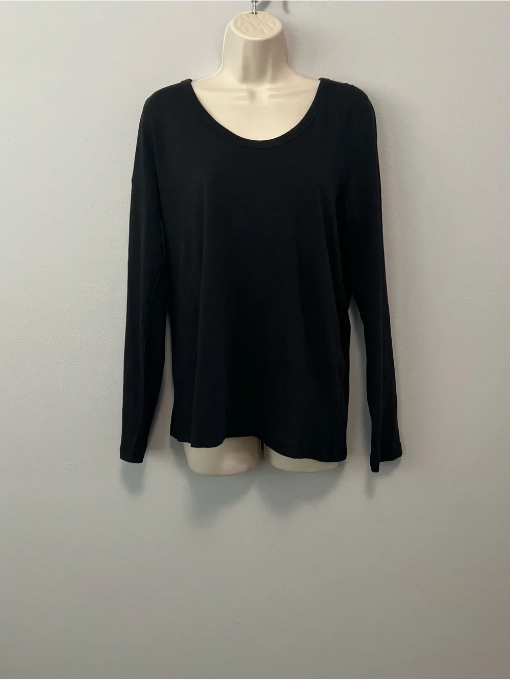 J. Crew Vtg Cotton Long-Sleeve Scoop Neck Tee Size L NWT!
